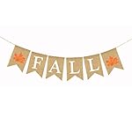 Fall Decor, Fall Burlap Banner Assembled with Maple Leaf Design, Thanksgiving Decor, Autumn(NO DIY REQUIRED)