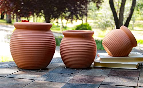 Goodman and Wife Larger Single Natural Terracotta Fallen Pot or Hanging Pot