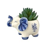 Ceramic planter shaped like an elephant