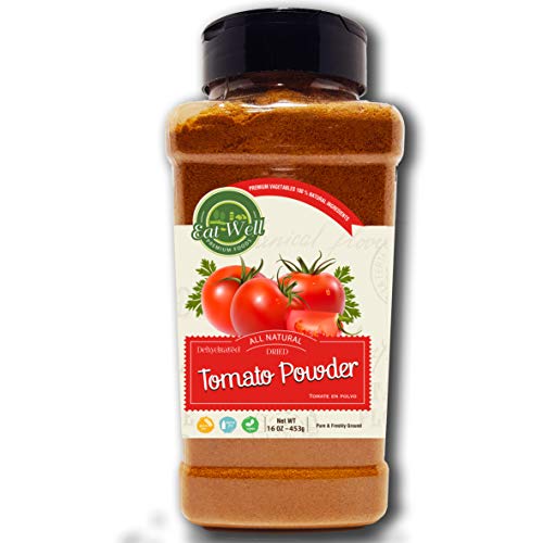 Dried Tomato Powder | 16oz - 453 g - Bulk Spice Quart Jar with Shaker Top | 100% Natural | Tomato Soup | Premium Grade, Freshly Packed