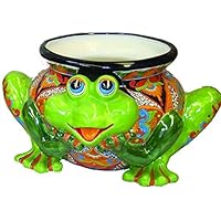 Leaping frog Talavera planter