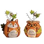 Ceramic pumpkins with solar lights