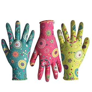 Clear Nitrile Garden Working Gloves