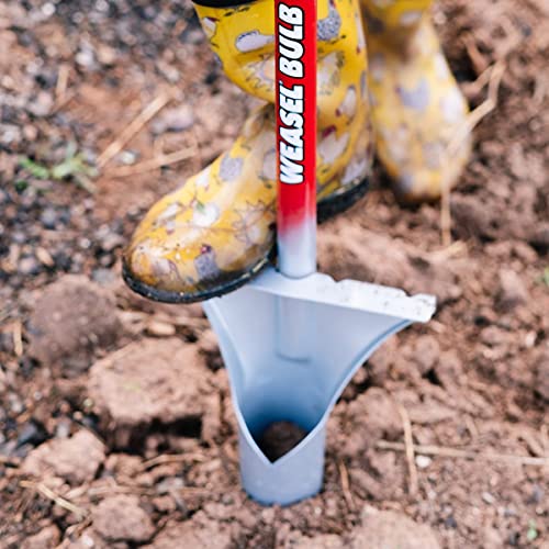 GARDEN WEASEL 91350 Bulb Planter, No Bending, Sharp Blade and Pointed Tip, Weather and Rust Resistant, T-Bar Grip, Lifetime Warranty