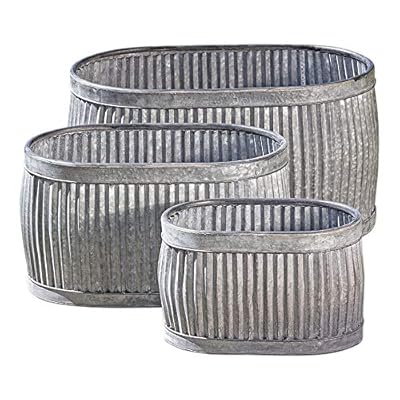 Metal Oval Planters