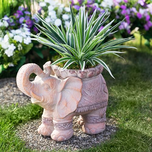 Elephant Outdoor Garden Planter - 13.75"