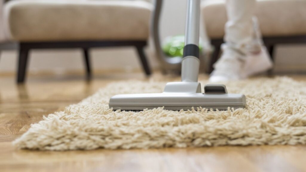 a vacuum cleaner clean rugs in the living room