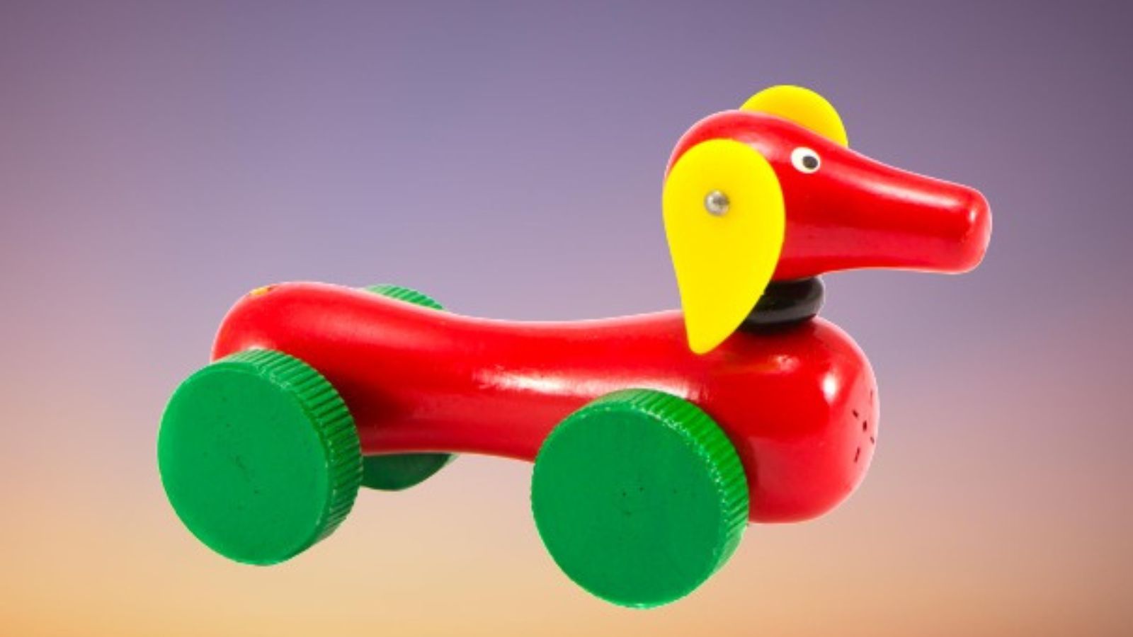 Wooden Dog Shape Pull Toy