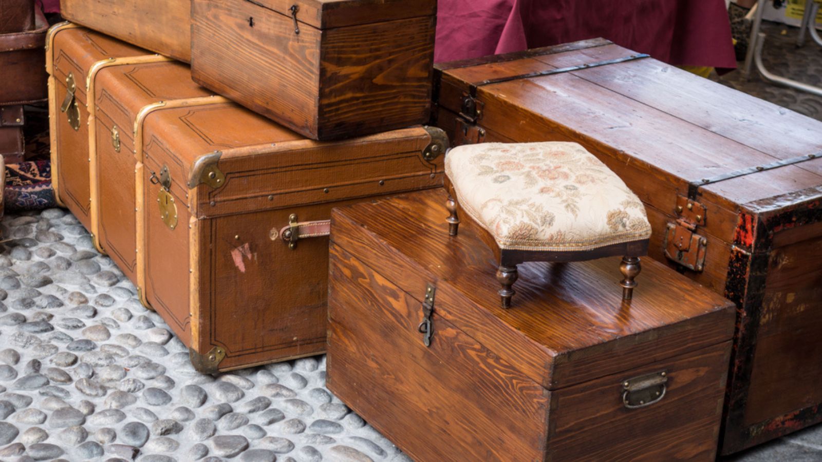 Old trunks and chests