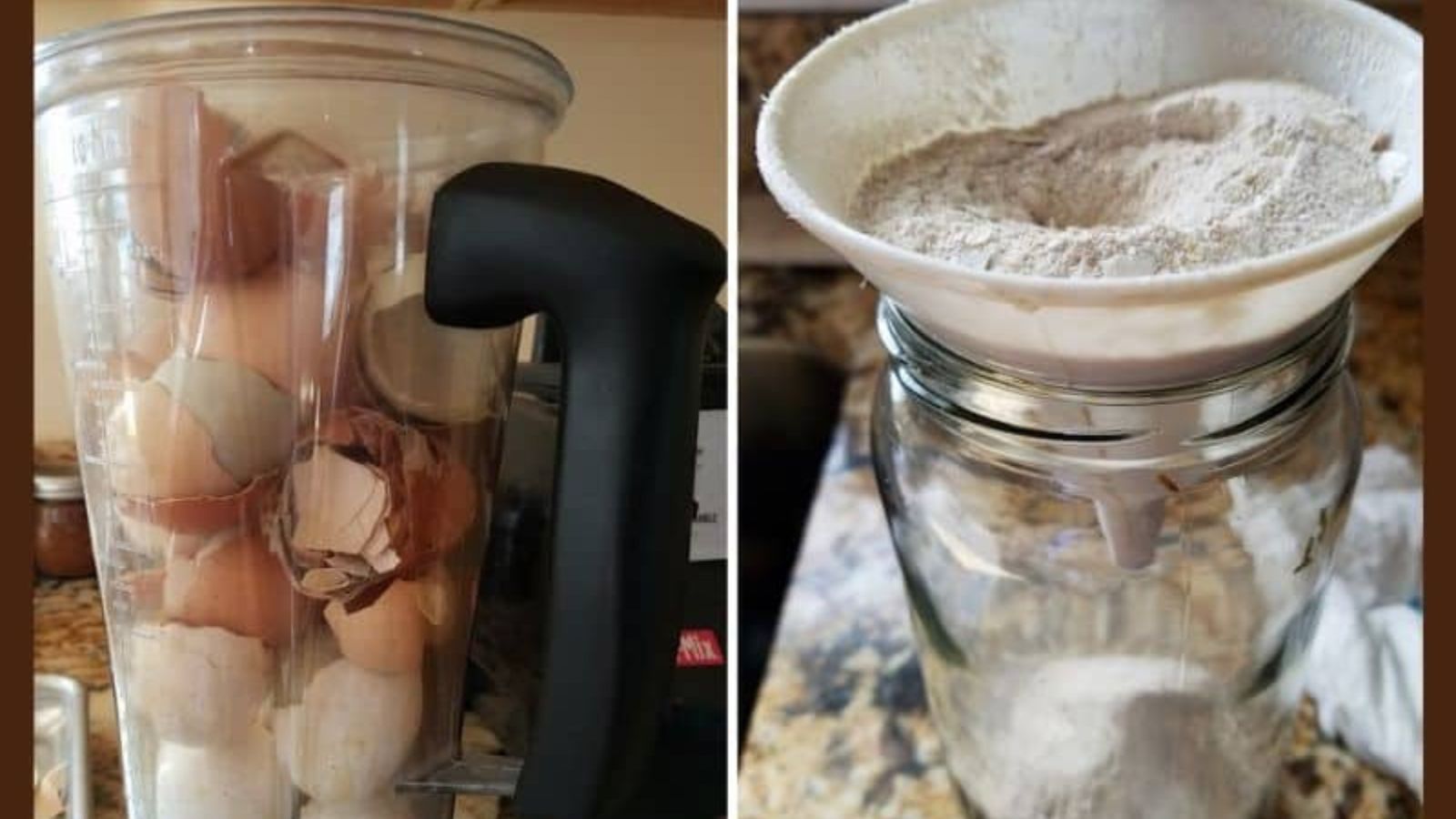 powdered eggshell made at home.