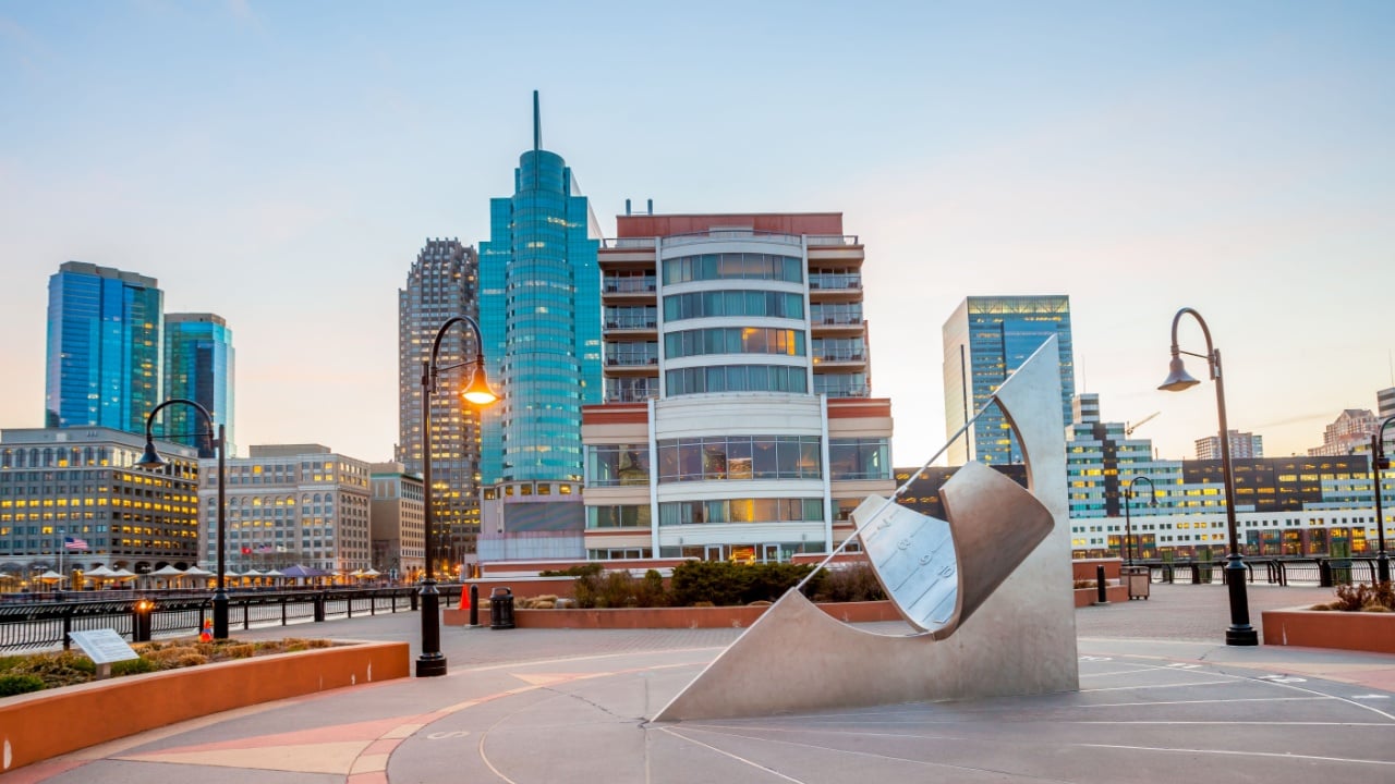 Hudson River Waterfront Walkway in Jersey City.