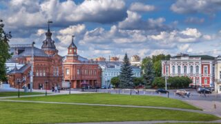 View of Cathedral Square from catheral in Vladimir, Russia