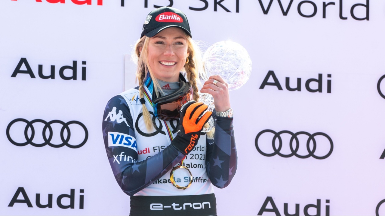Soldeu, Andorra : 2023 March 19 : Mikaela SHIFFRIN of USA winner the Overall Audi FIS Alpine Ski World Cup Finals Super L on March 19, 2023 in Soldeu, Andorra.