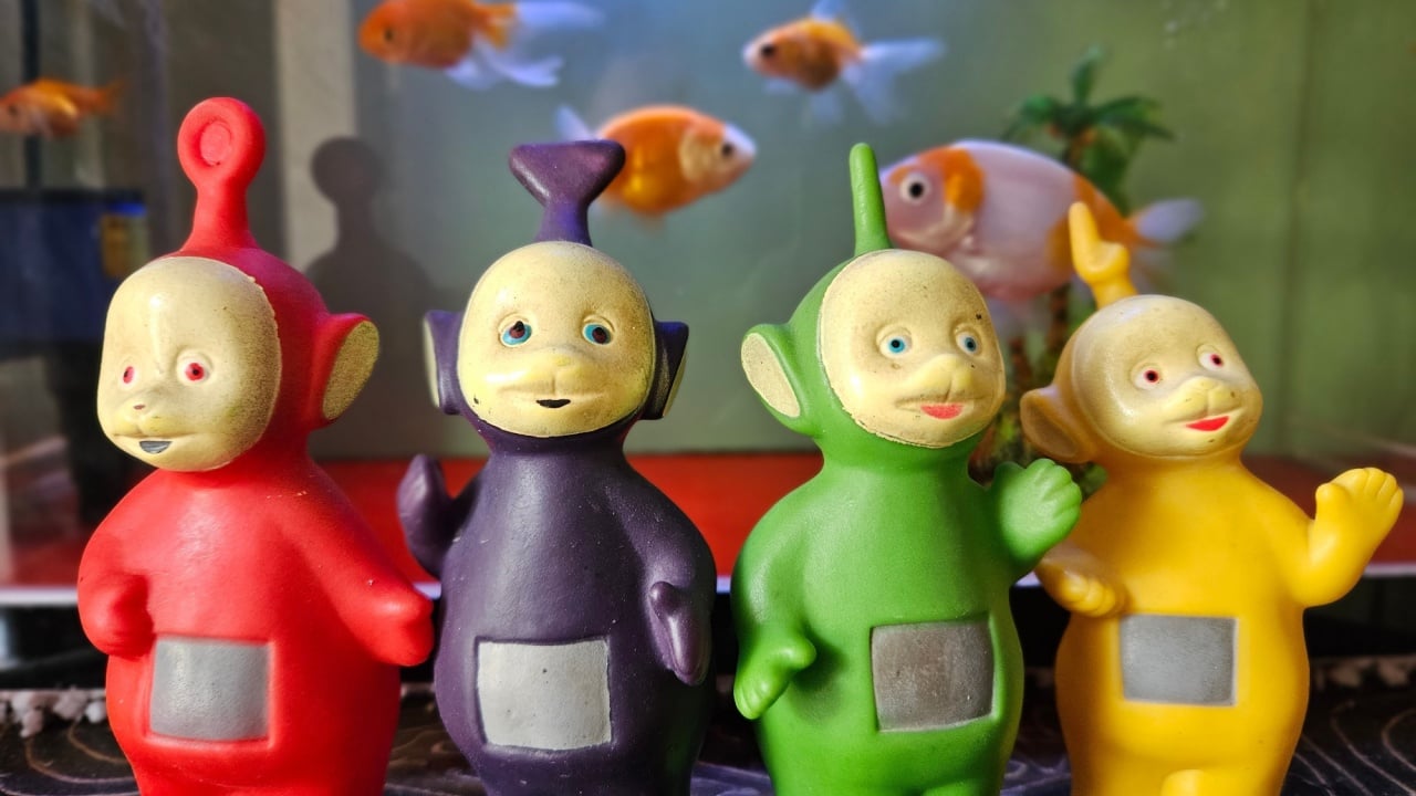 Yogyakarta, Indonesia - October 19th, 2023 : Teletubbies dolls Tinky Winky, Dipsy, Lala, and Po