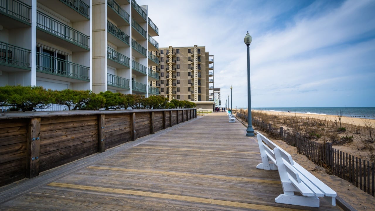 The boardwalk in Rehoboth Beach, Delaware.