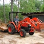 Simon with his tractor